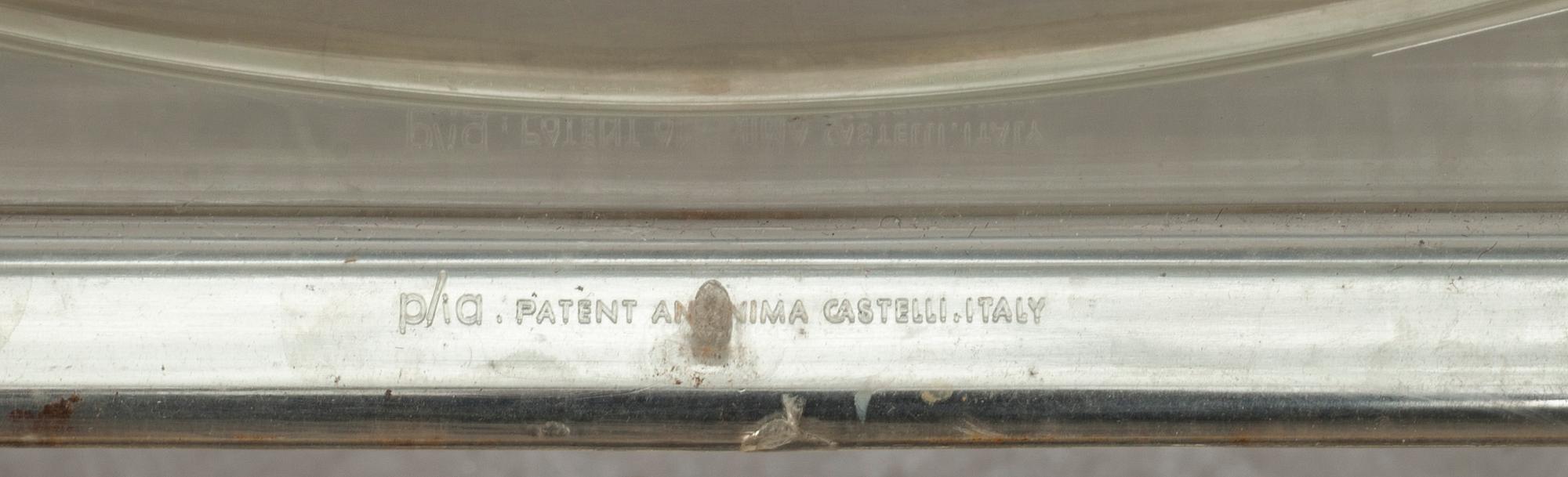 STOLAR, 4 st, "Plia", Giancarlo Piretti för Castelli, Italien, 1970-tal.