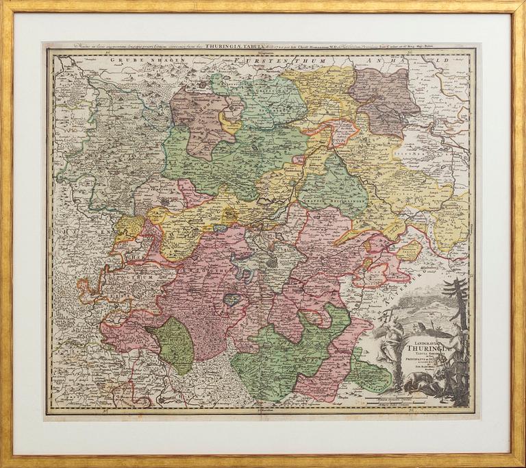 Johann Baptist Homann, a coloured copperplate 18th century.