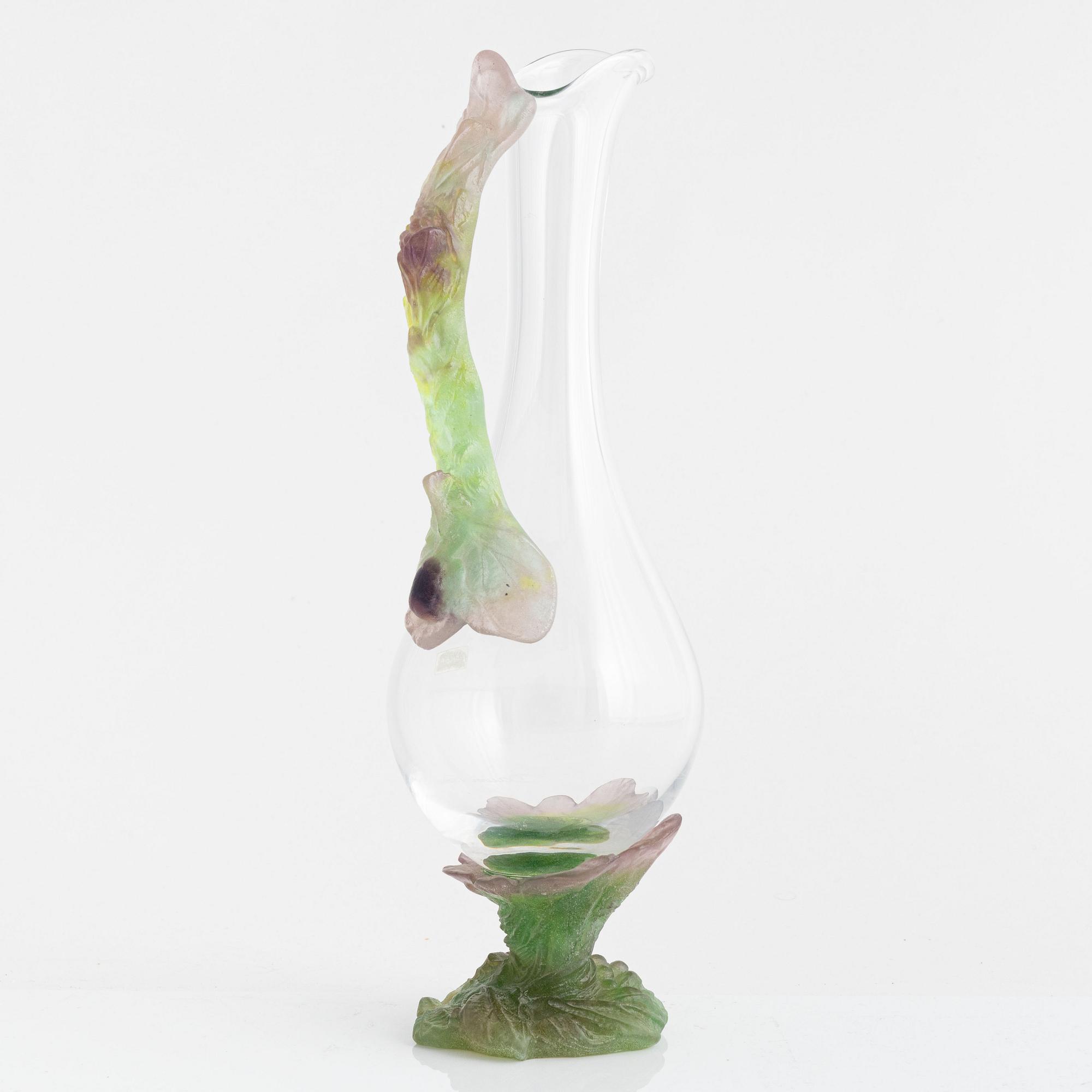 Carafe, glass, Daum, France, latter half of the 20th century.