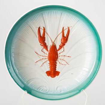 A set of 7 pieces of crayfish service. Early/first half of the 20th century.