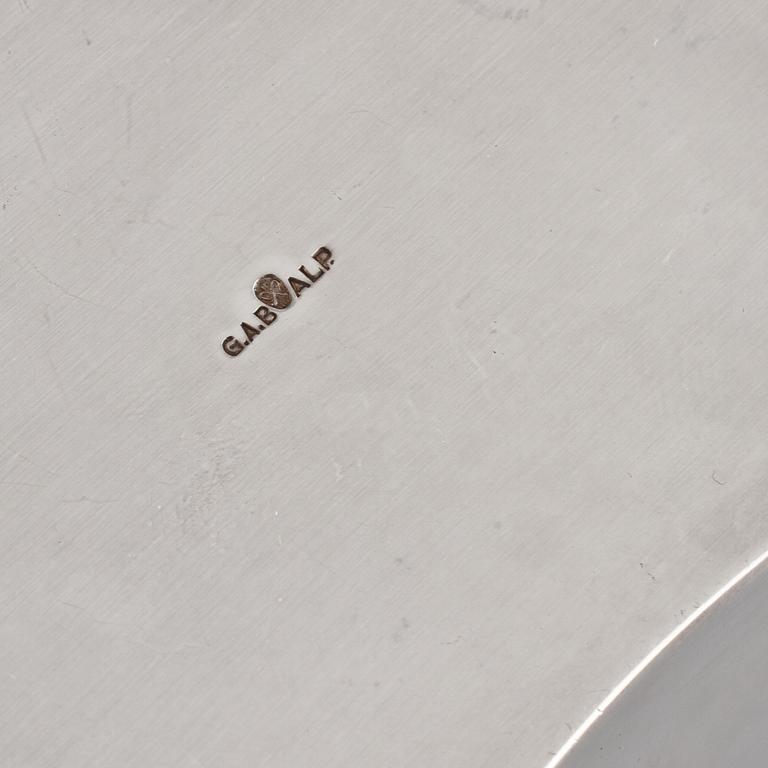 SHAKER, Folke Arström samt GLAS, 4 st, nysilver, GAB, omkring 1900-talets mitt.