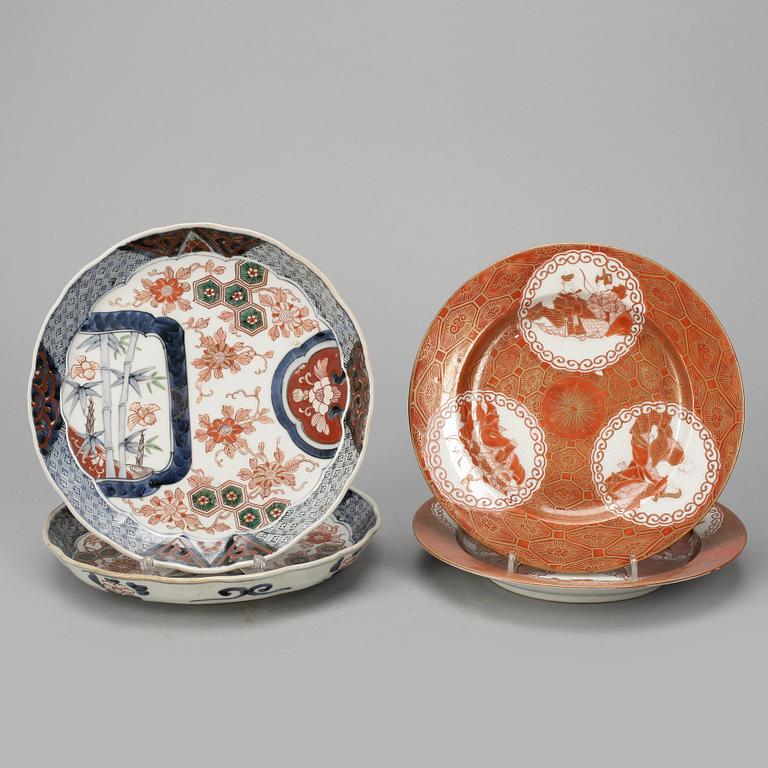 TALLRIKAR, 2 + 2 st, porslin. Japan, tidigt 1900-tal.