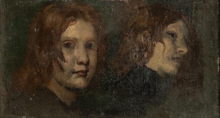 August Malmström, "Tre flickhufvud".