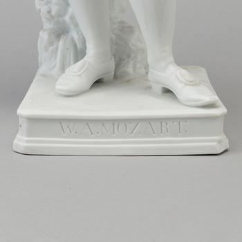 SKULPTUR, biskvi. "Mozart", Lippert & Haas, Schlaggelwald, Tjeckien, 1800-tal.