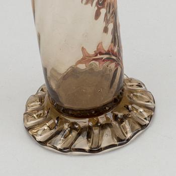 EMILE GALLÉ, an 1880/90's signed enameled glas vase.