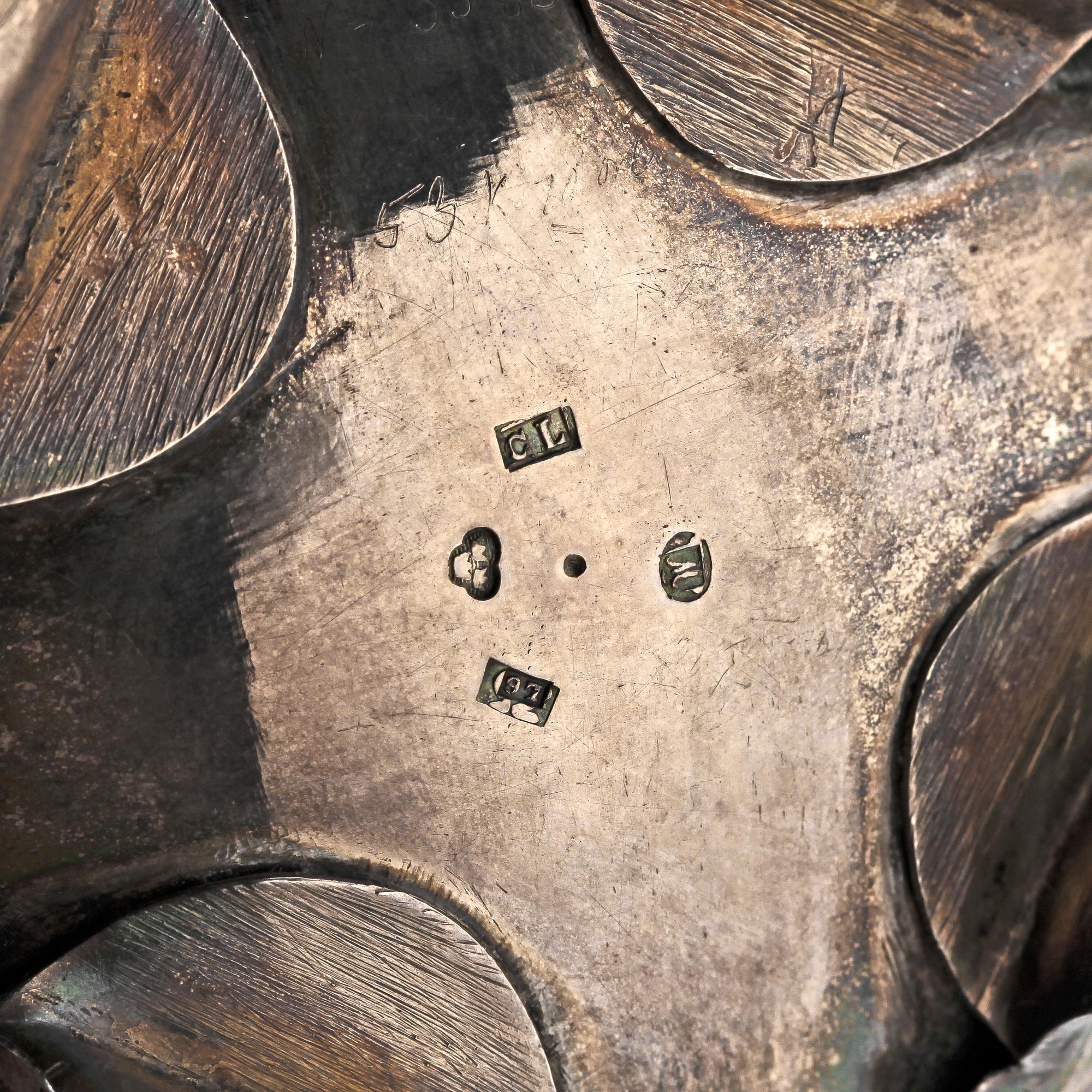 KANNA, silver, nyrokoko, Carl Linderoth, Motala 1889. Vikt 162 g.