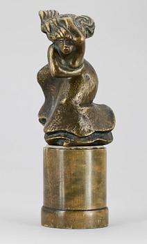 STIG BLOMBERG, skulptur, brons. Monogramsign.