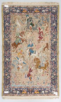 A semi-antique Isfahan rug, central Persia, approx. 243 x 151 cm.