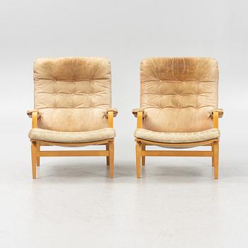 Bruno Mathsson, a pair of 'Ingrid' armchairs, Dux, Sweden, second half of the 20th century.