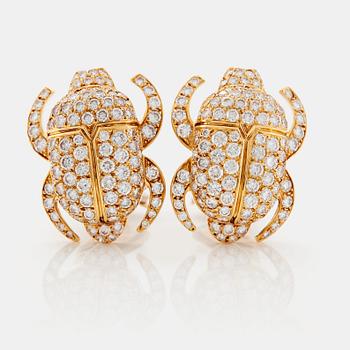 Cartier "Scarab" a pair of earrings.