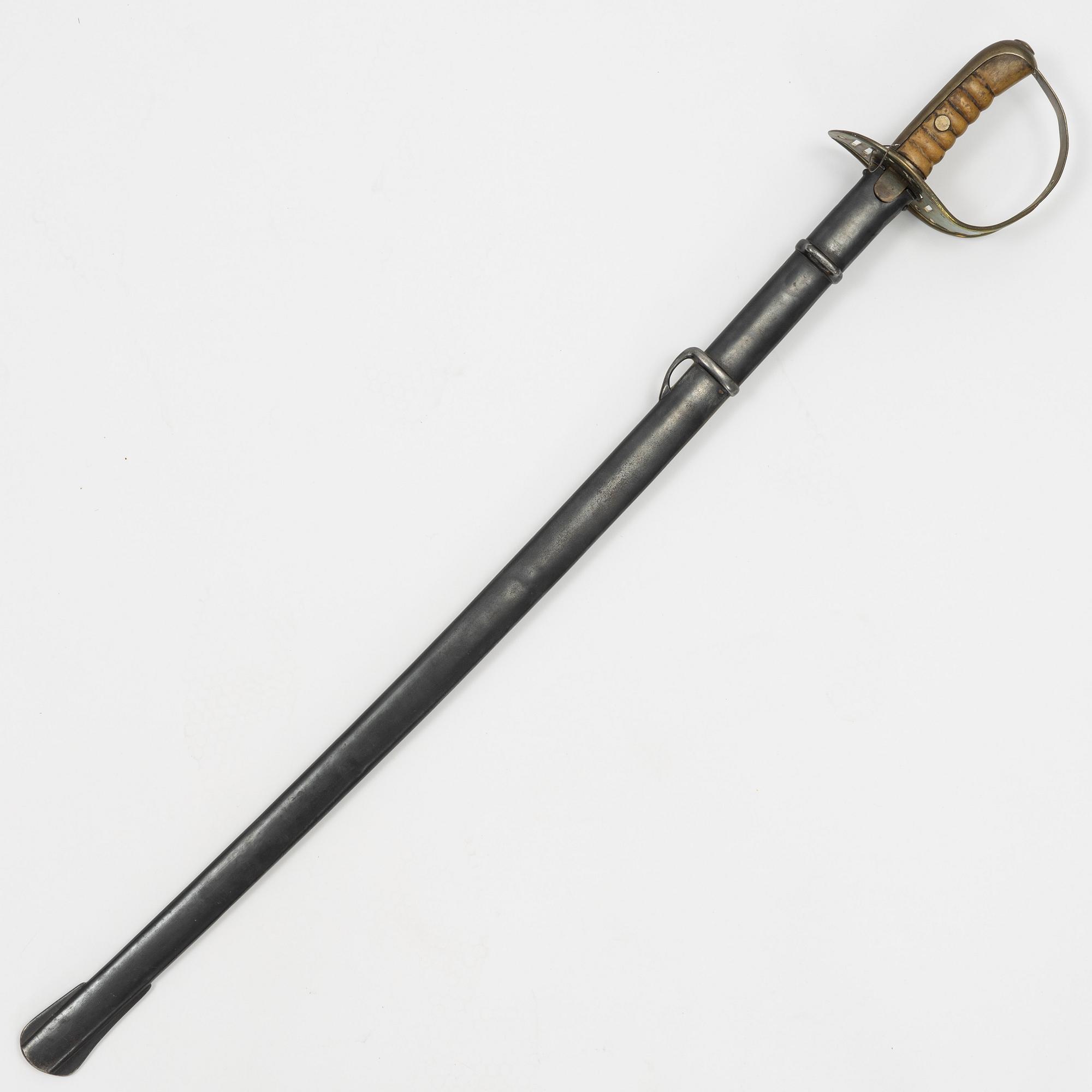 Swedish cavalry sabre 1867 pattern with scabbard.