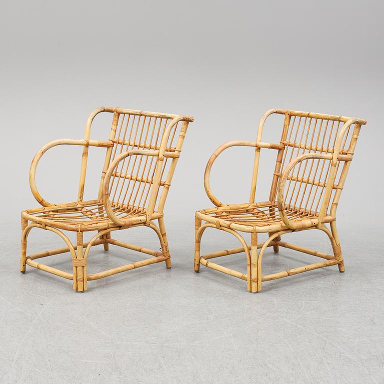 A pair of easy chairs, second half of the 20th century.