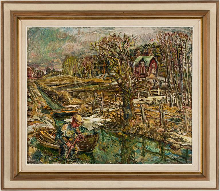 OLLE NORDBERG, oil on canvas, signed and dated 1963.