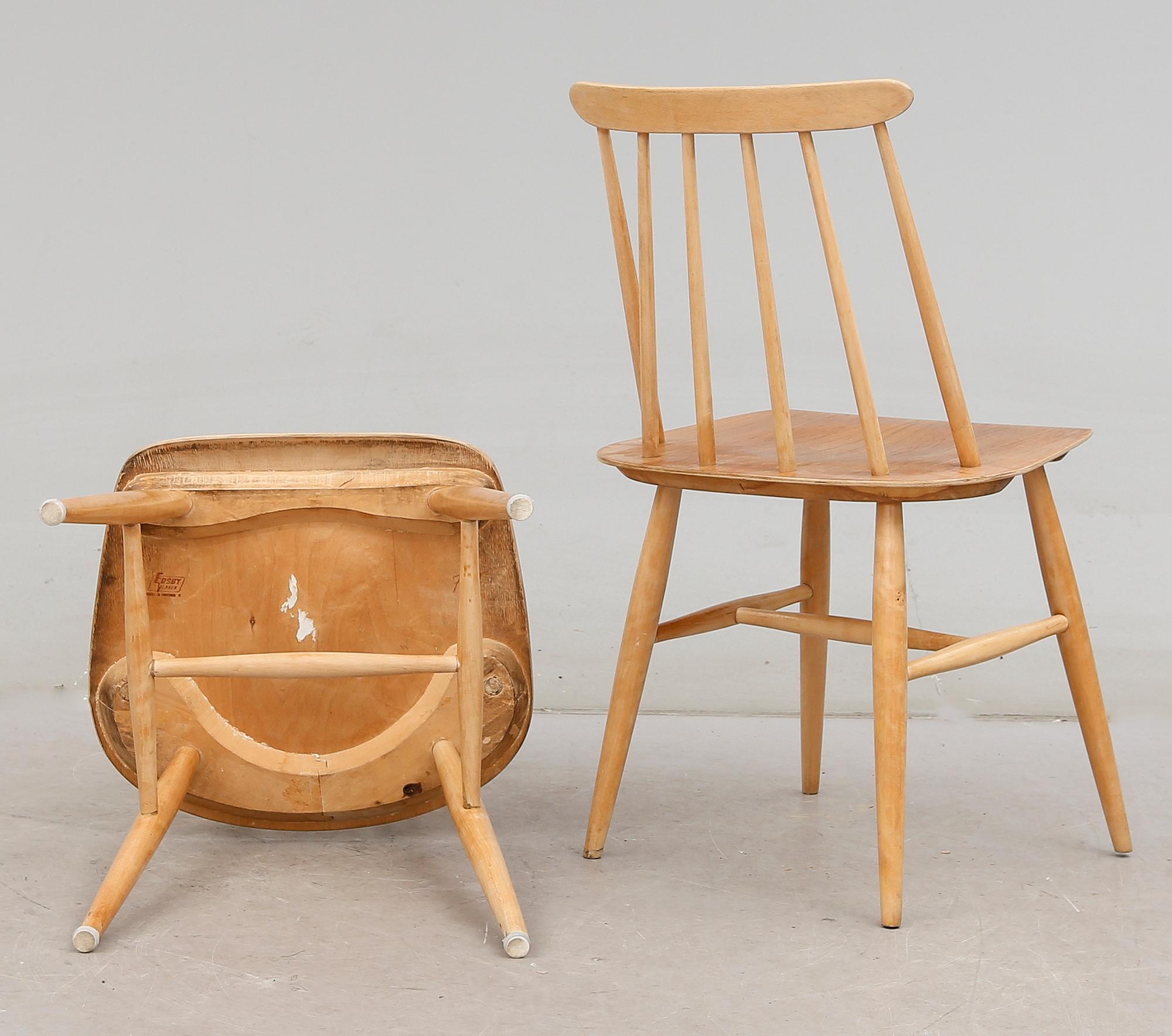 STOLAR, 1 par, "Fanett", Ilmari Tapiovaara, Edsbyverken, 1950-tal.