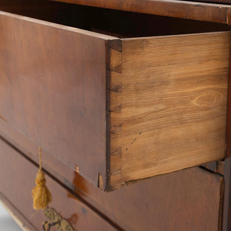 Rullklaffssekretär, Empire, 1800-talets första hälft.