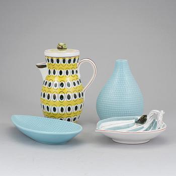 STIG LINDBERG, keramik, 4 delar, Gustavsberg.