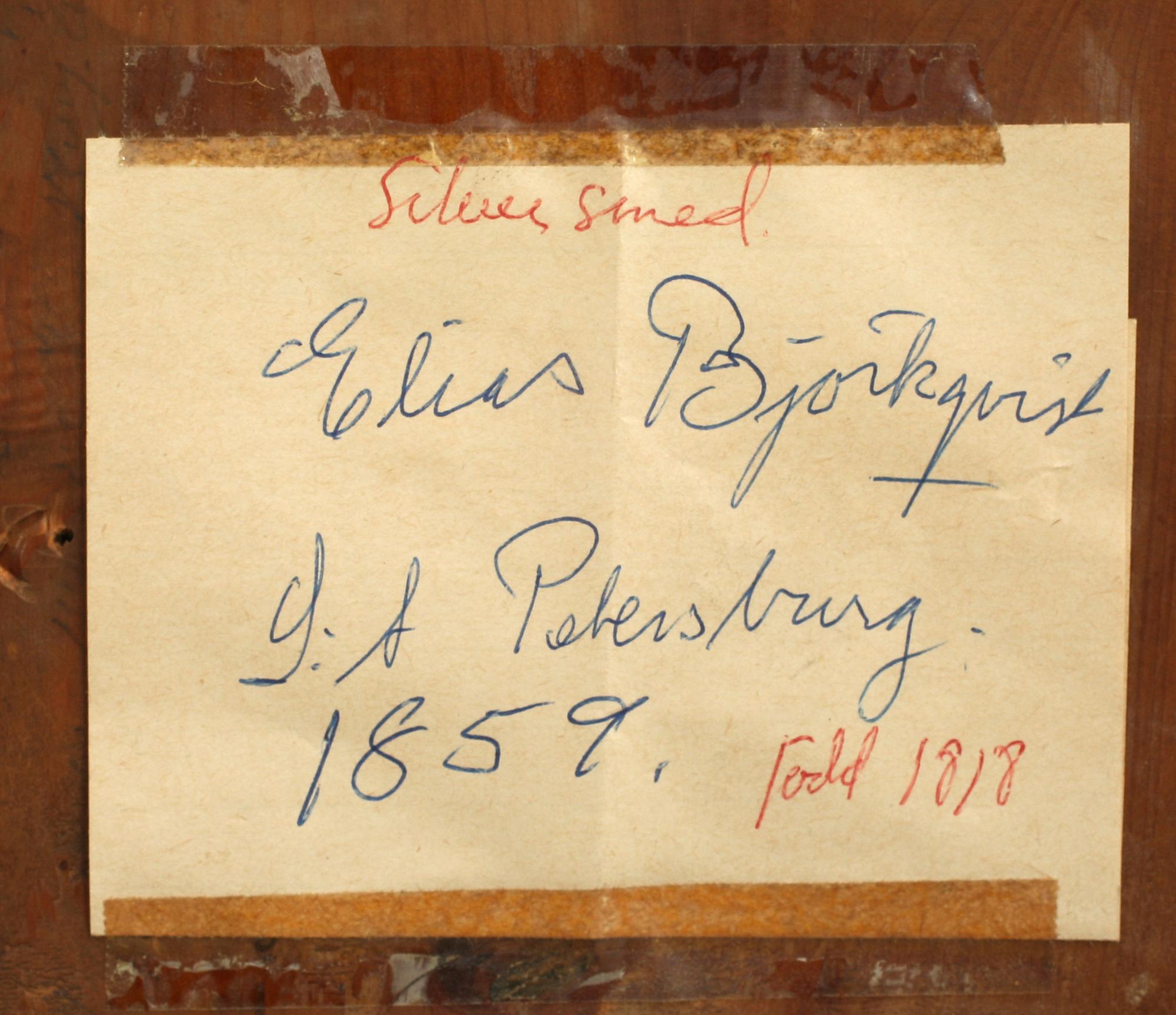 IKON med silverrizza. Ryssland, S.t Petersburg 1859.