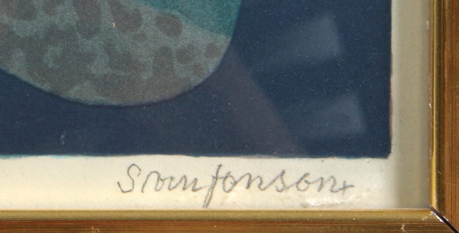 SVEN JONSON, färglitografi, sign o numr.