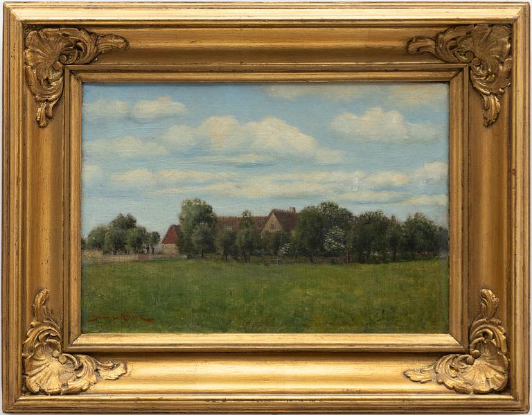 Severin Nilson, Farm Scene, Halland.