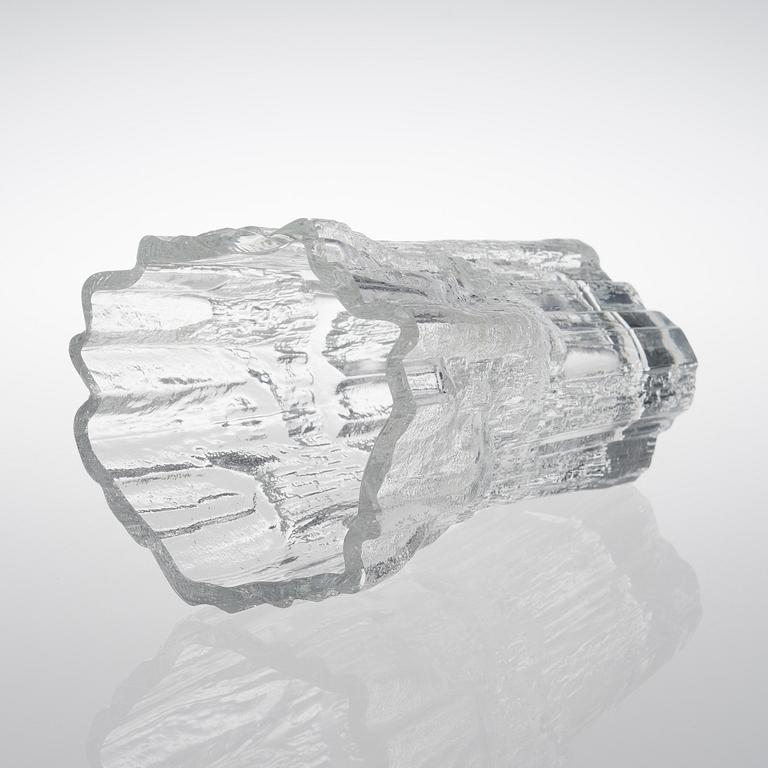 A 'Marmora' glass vase signed Tapio Wirkkala 3544. Iittala. Designed in 1967.