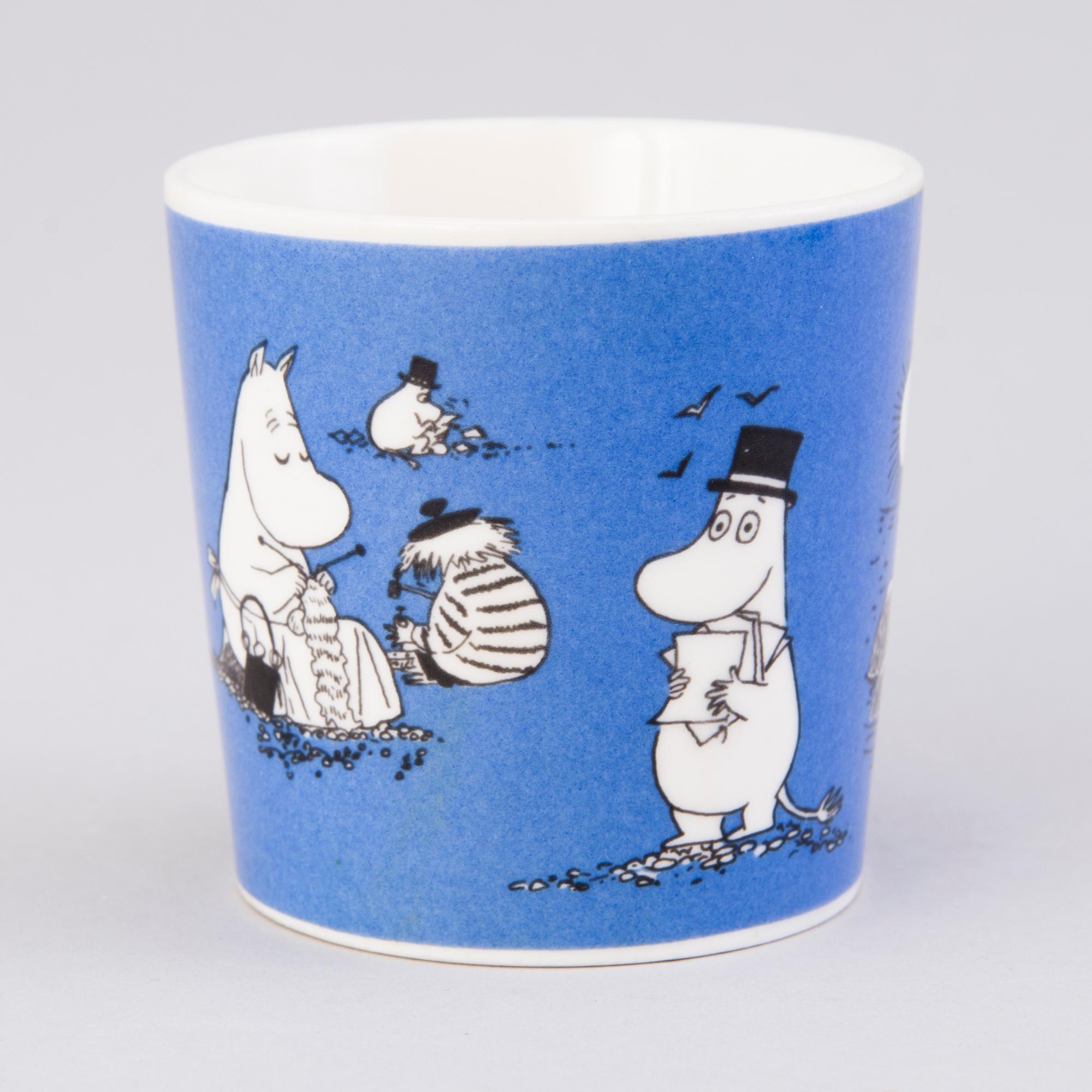 MUMINMUGG, porslin, "Mugg mörkblå", Moomin Characters, Arabia 1991-1999.