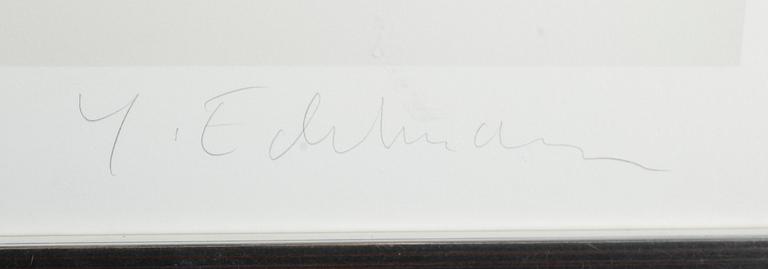 YRJÖ EDELMANN, färglitografi, signerad, HC.