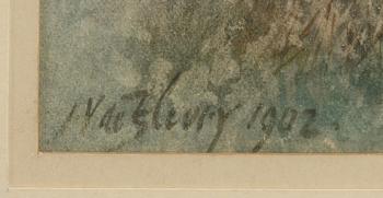 JAMES VIVIEN DE FLEURY, akvarell, sign o dat 1902.