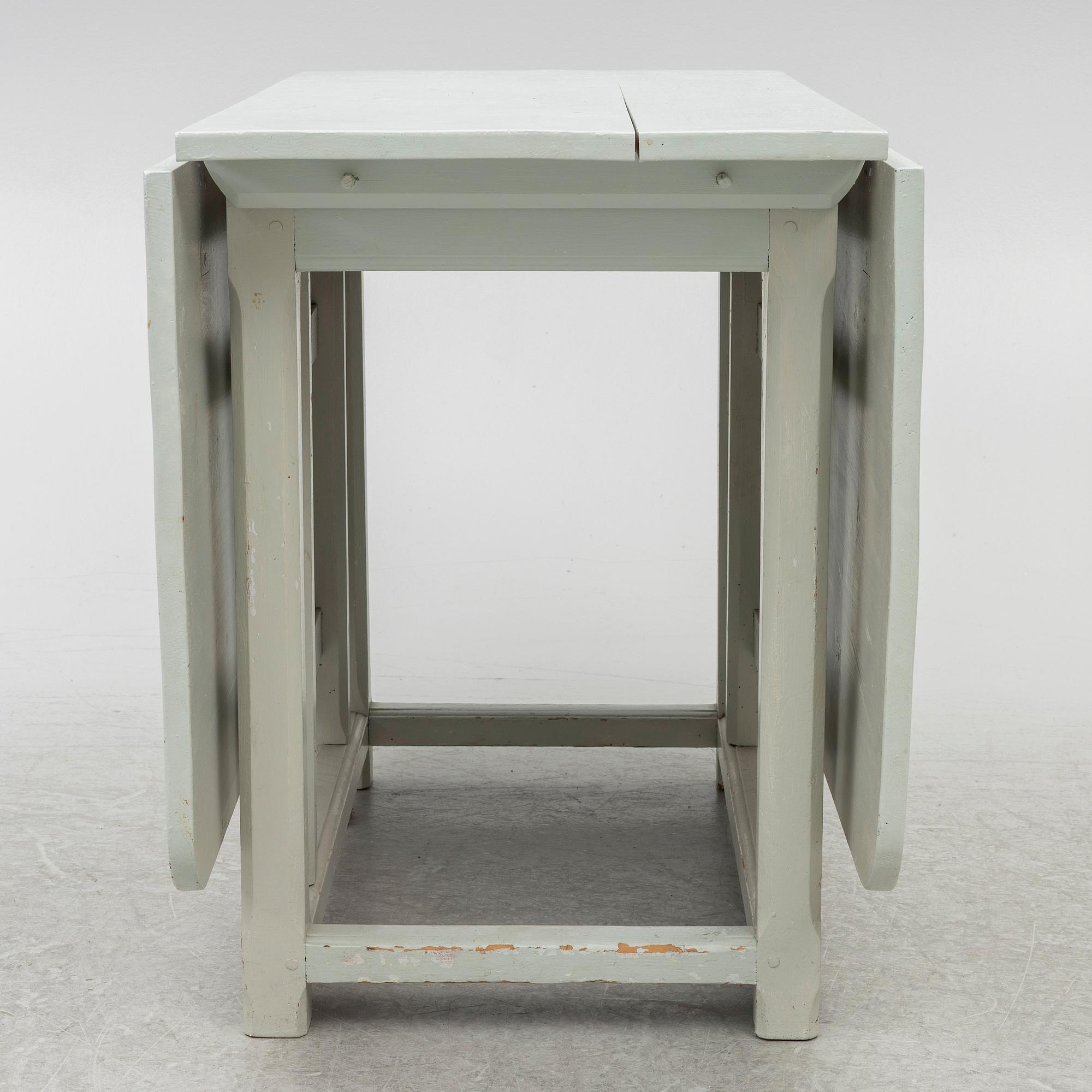 A 19th century drop-leaf table, Sweden.