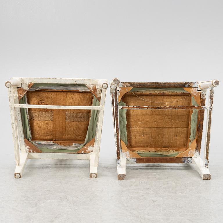 Chairs, 10 similar, circa 1800, late Gustavian.