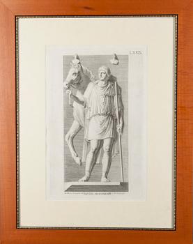 GRAVYR, efter Giovanni Domenico Campiglia, gravör G. et M. Corsi. 1700-tal.