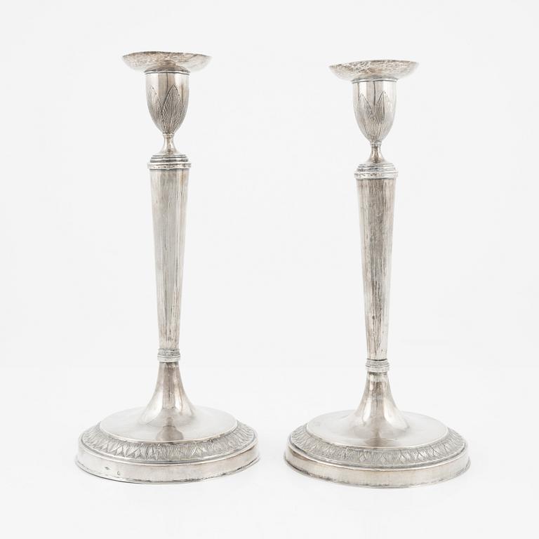 Ljusstakar, ett par, av Filippo della Miglia, Rom 1811-1856.