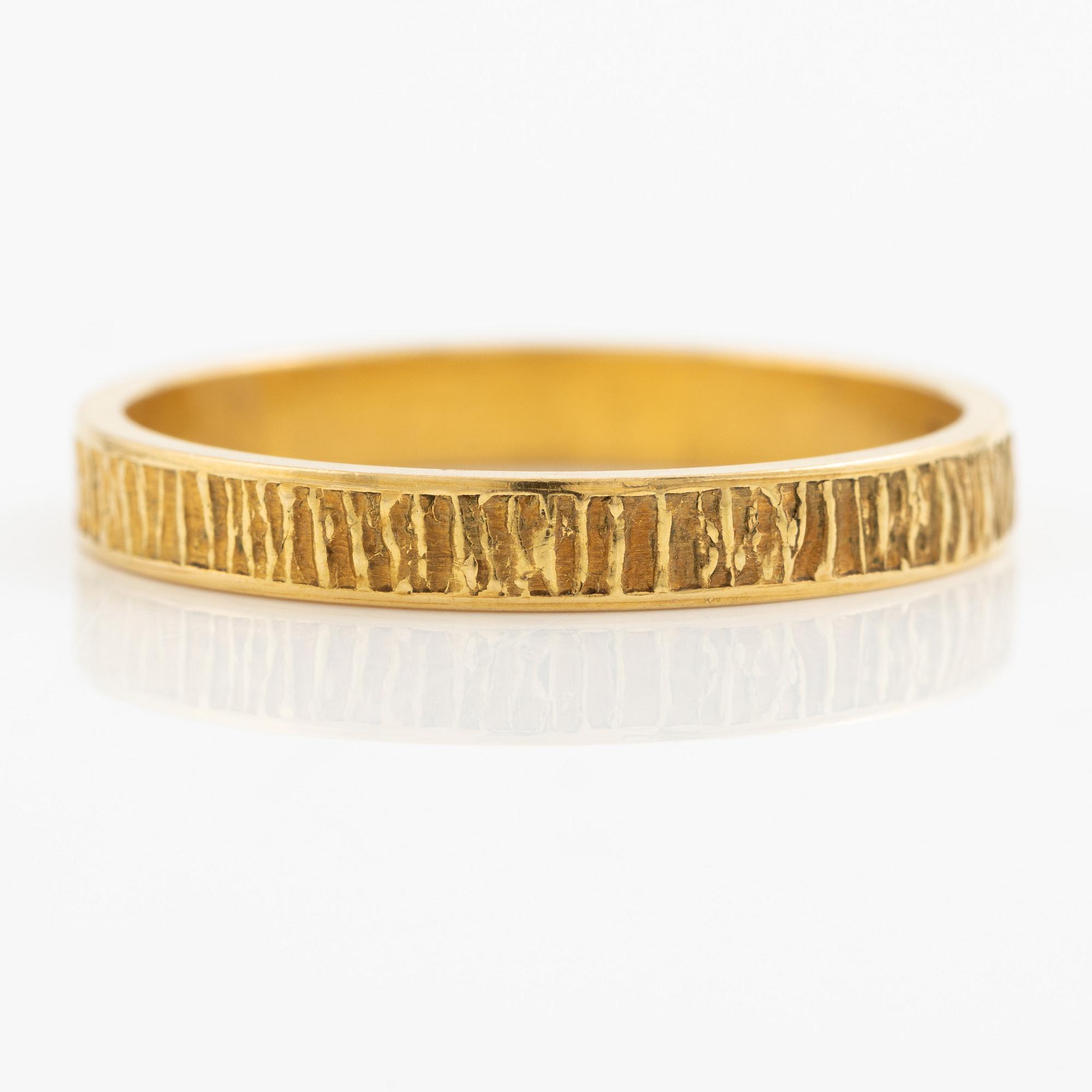 Lapponia, ring, 18K gold, Finland 1977.