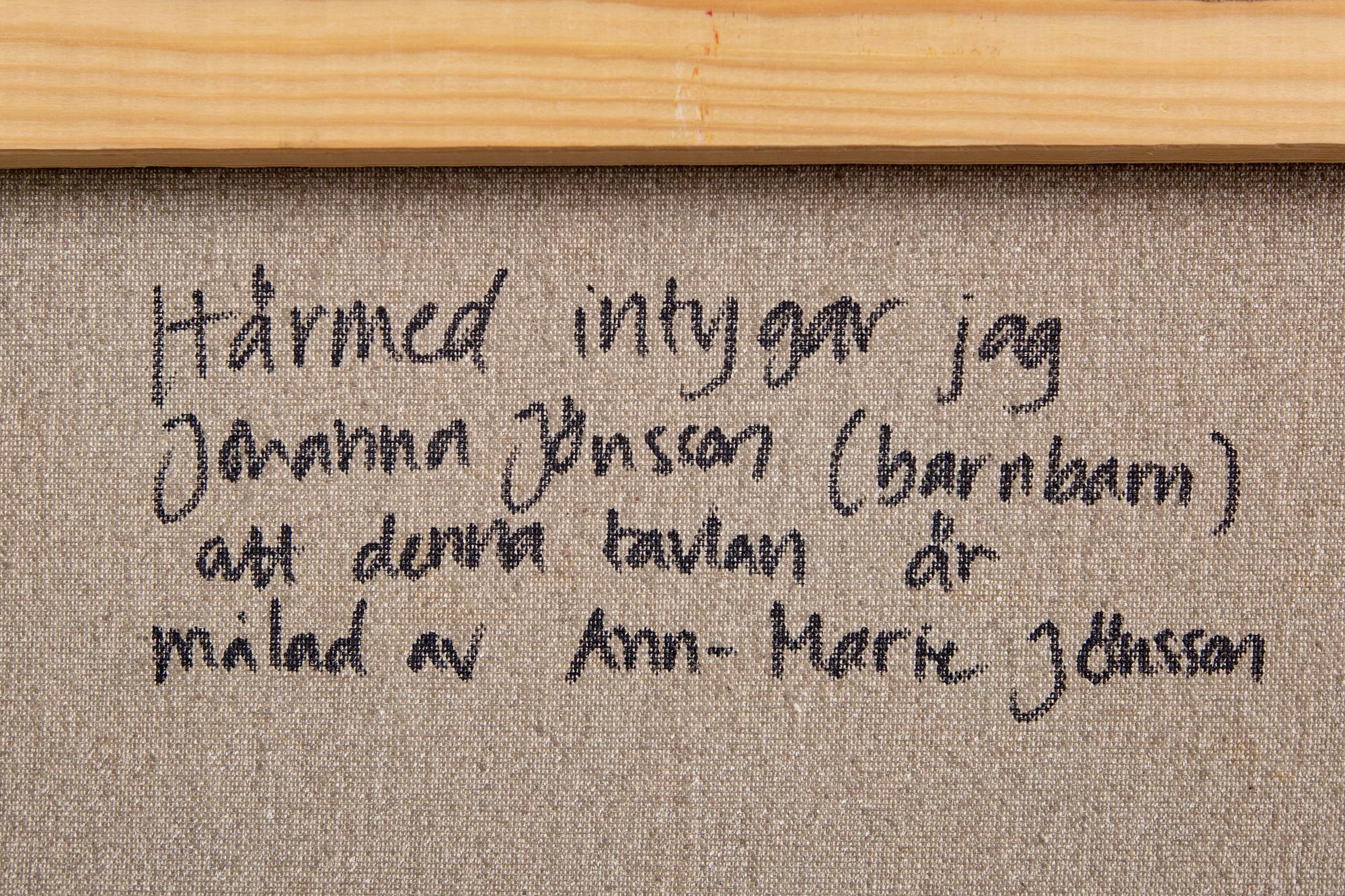 Ann-Marie Jönsson, an oil painting.