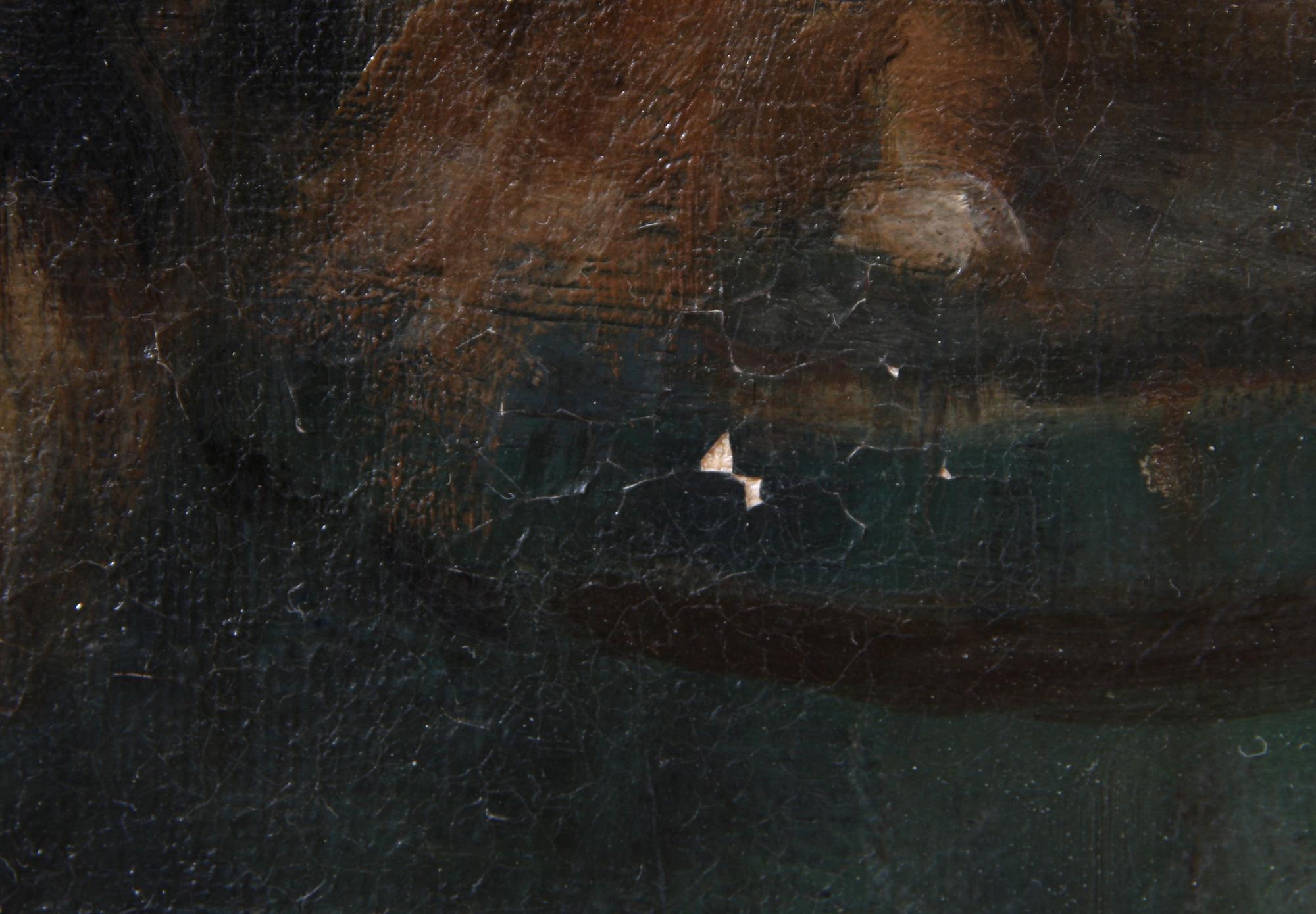 OKÄND KONSTNÄR, olja på duk, sign "J Allan Dowson", 1800-talets andra hälft.