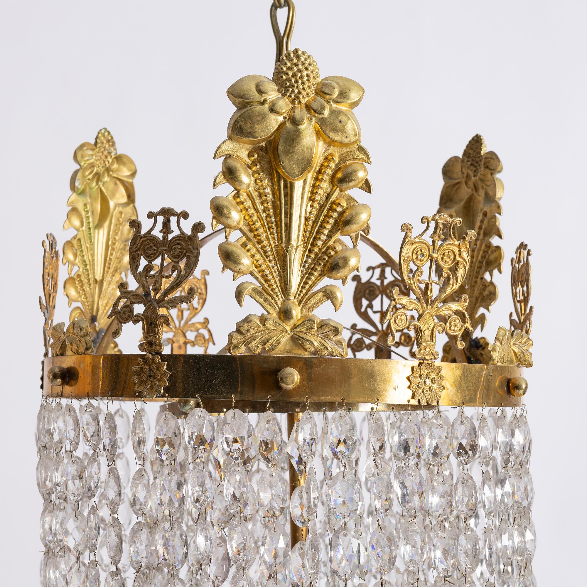 Chandelier. Karl Johan, first half of the 19th century.