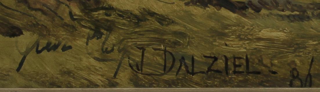 JAMES DALZIEL, olja på pannå. Sign och dat -86.