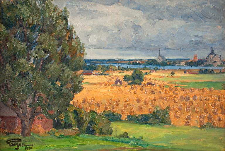 Prins Eugen, "Vadstena från Stubbet" (View of Vadstena from the surrounding fields).