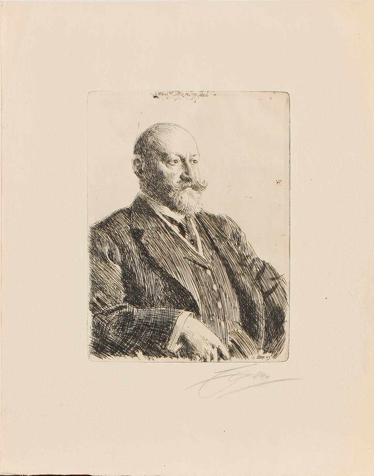 ANDERS ZORN, etsning, signerad.