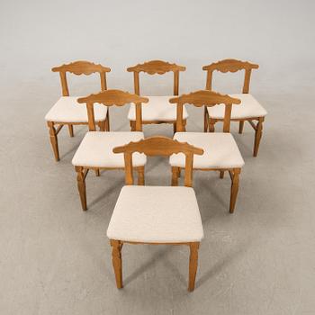 Henning Kjærnulf, dining group 7 dlr EG furniture Denmark 1960s.