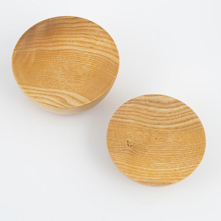 Magnus Ek, a set of six ash wood serving platters for Oaxen Krog.