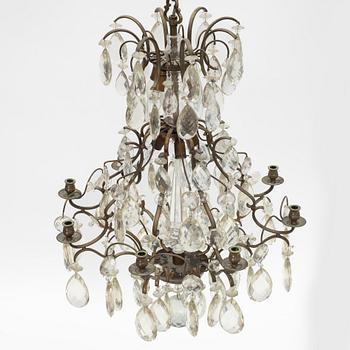 A rococo stye chandelier from around the year 1900.