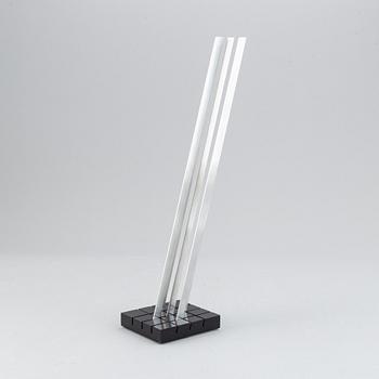 Lars-Erik Falk, sculpture, aluminium and black plexi glass, signed and dated 1993.