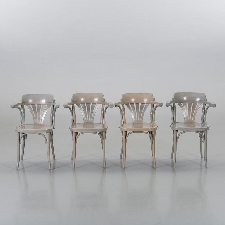 A SET OF 6 ARMCHAIRS, end of 20th century.