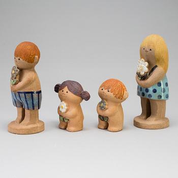 4 stoneware figurines called Adam and Eve, Lisa Larson for Gustavsberg 1972-1980.