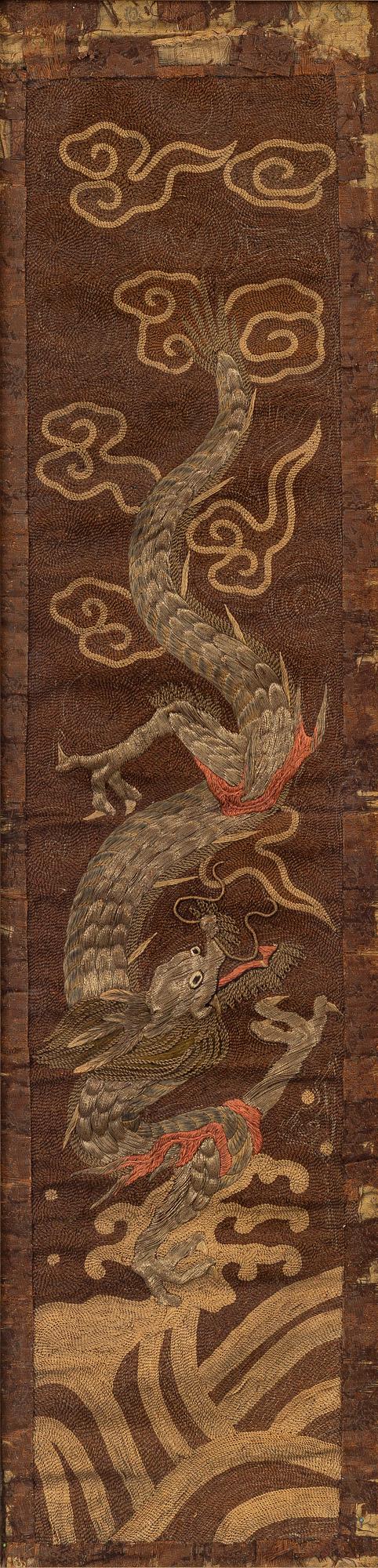 Sidenbroderi, Kina, 1800/1900-tal.