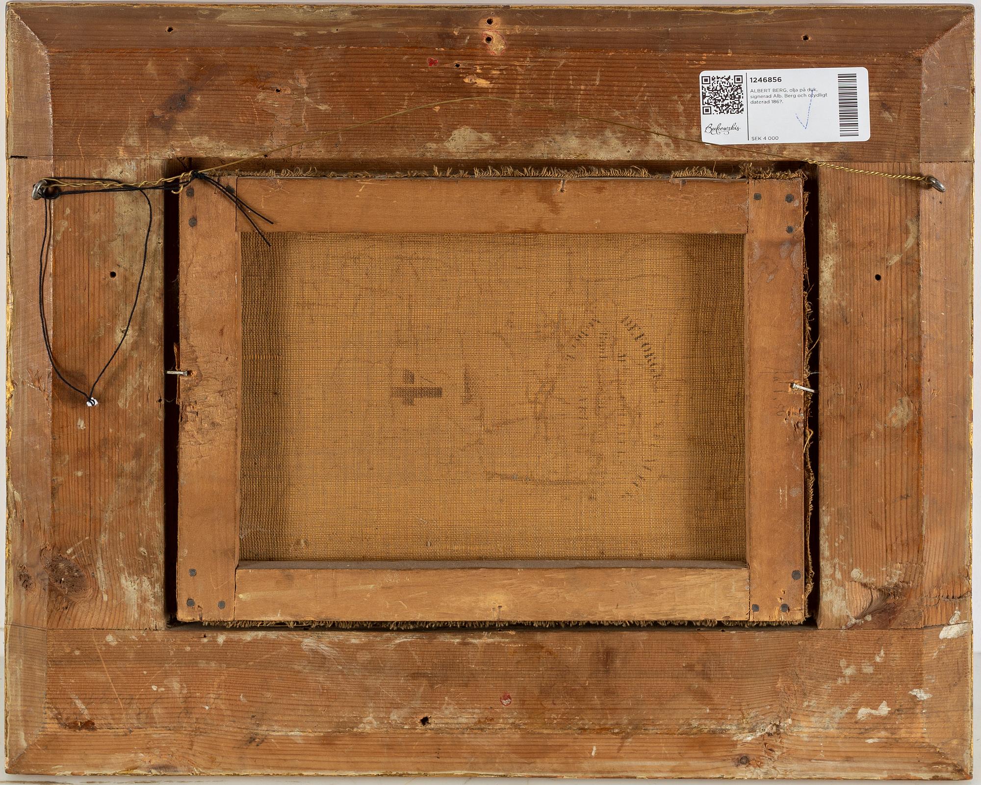 ALBERT BERG, oil on canvas, signed Alb. Berg and indistinctly dated 186?.