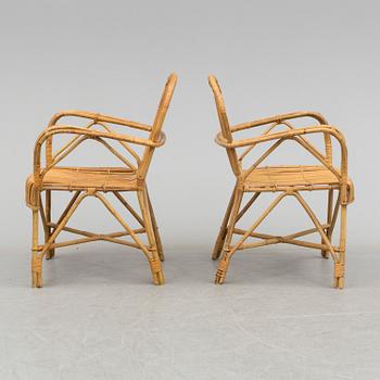 FÅTÖLJER, ett par, 1900-talets mitt.