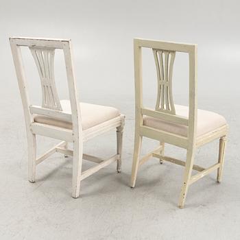 A set of four late Gustavian chairs, circa 1800.