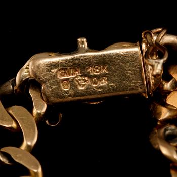 ARMLÄNK, 18k guld, Guldvaruhuset, Stockhollm, 1940. Vikt 16 g.