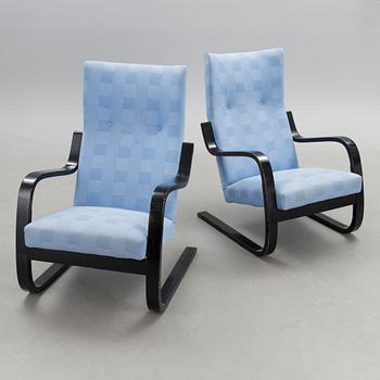 A pair of mid 20th century '36/401' armchairs for Artek, Finland.